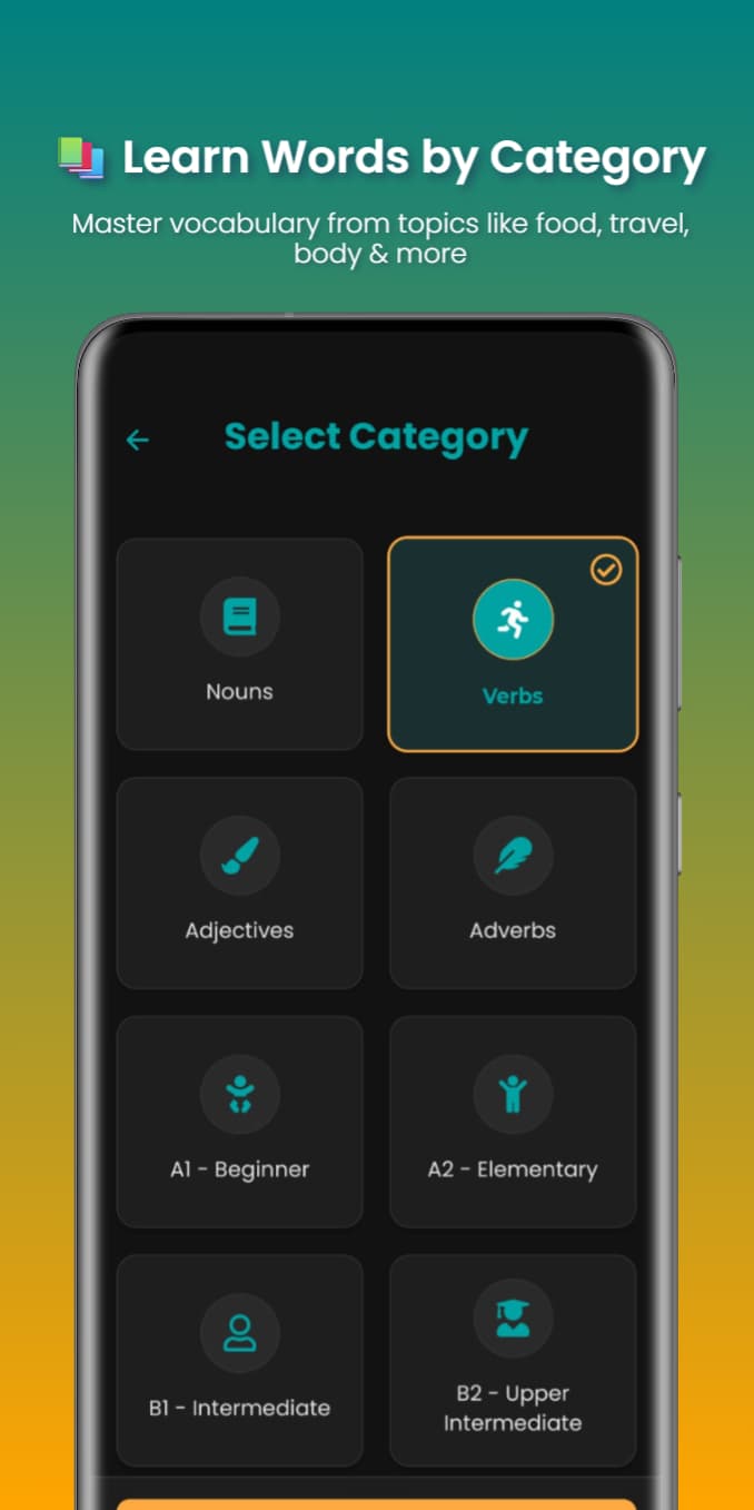 LingoMatch category mode